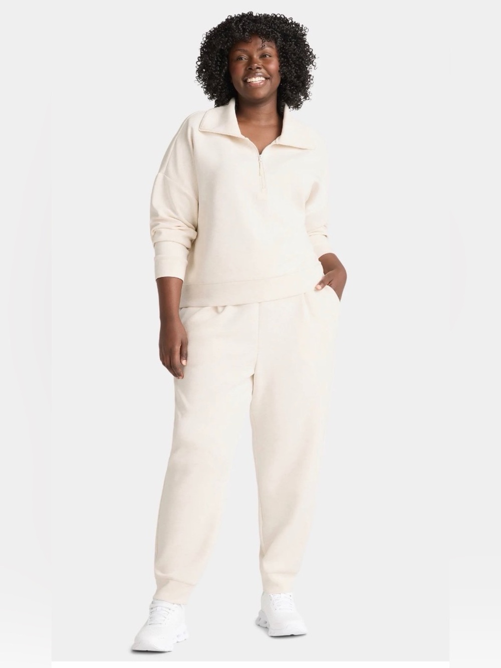 AVIA ScubaKnit Pleat Joggers with Pockets SIZE XL NWT Color- Wheat Heather - Picture 8 of 9